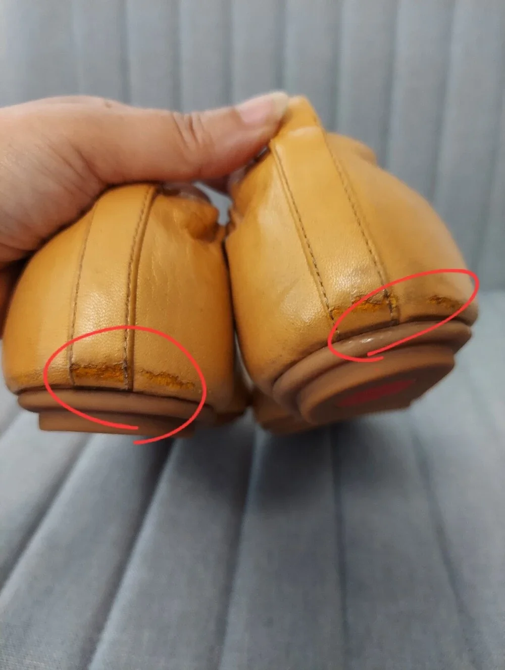 Fitflop Allegro Slip On Ballet Flats Tan US Size 7 Everyday Comfort